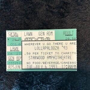 Lollapalooza '93 Concert Ticket